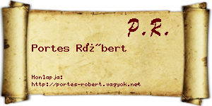 Portes Róbert névjegykártya